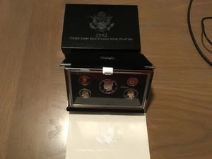 1992-S US Silver Premier Proof Set in OGP with COA, Starting at Scrap, WOW! - Picture 1 of 7