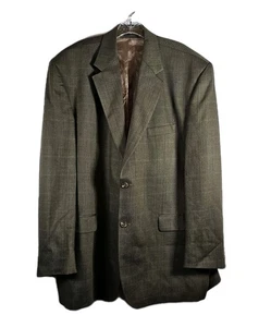 Lauren Ralph Lauren Men 50L Gray Wool Herringbone Suit Jacket Coat Blazer READ - Picture 1 of 9