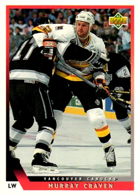 Murray Craven Vancouver Canucks 1993-94 Upper Deck #410 NHL Hockey Card - Image 1 of 2