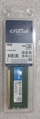 Crucial CT16G4DFD824A.M16FR 16GB 1X16GB PC4-19200 2400MHz DIMM Memory Ram DDR4 - Image 1 of 2