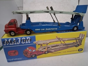Corgi 1101 Big Bedford Autotransporter Playworn in gratis Reproduktionsbox - Bild 1 von 12