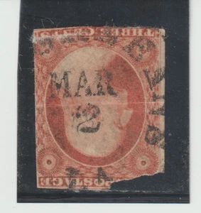 US Scott #11a Mar.2 with Town Cancelation CXL 3c George Washington - Picture 1 of 1