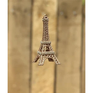 Weihnachtskugel 'Eifelturm', glitzernd - Christbaum-Hänger, L. 6,5cm W. 6,5 cm H - Bild 1 von 4