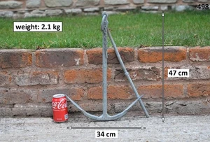 old vintage iron boat fisherman anchor 47 cm / 2.1 kg - FREE POSTAGE - Picture 1 of 6