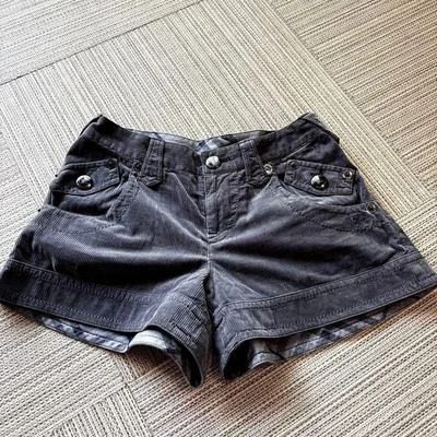 Pantalones Cortos Burberry Etiqueta Azul Gris Pana Talla 38 Mujer Elegante Cómodo Foto 1 de 3