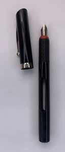 Vintage SHEAFFER Fountain Pen Calligraphy Fine F Nib Black Chrome Trim USA - Picture 1 of 6