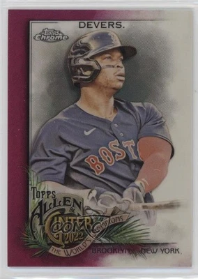 2022 Topps Allen & Ginter Chrome Magenta Refractor /199 Rafael Devers #46 - Image 1 of 2