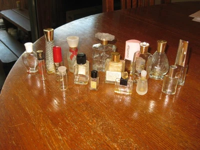 Lote de 17 botellas de perfume vintage tamaño muestra y más grandes Foto 1 de 4