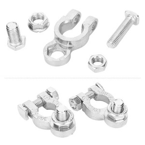 Pair Of 12/24V Battery Terminals Stud Type 10mm/0.4in Cable Positive Negativ HEN - Picture 1 of 8