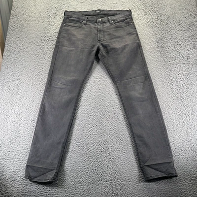 City Streets 牛仔裤男式 32x30 灰色棉牛仔直筒修身工作服弹力 — 第 1/4 张图片