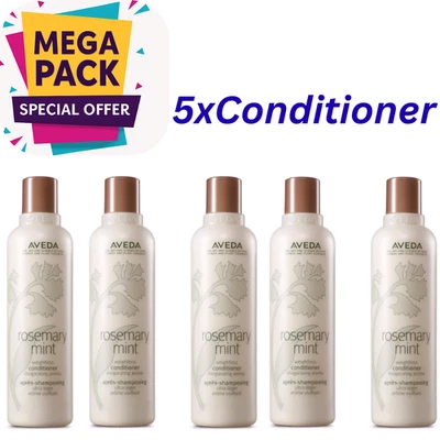 Aveda Rosemary Mint Weightless Conditioner 8.5 oz (5xConditioner ) 5 PACK NEW - Image 1 of 2
