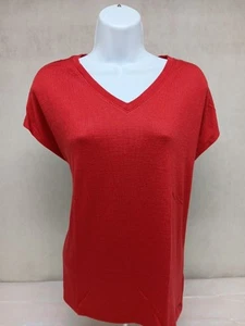 Suéter elástico ligero de manga corta rojo Orvis para mujer - Imagen 1 de 13