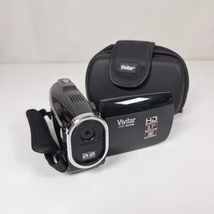 Videocámara Vivitar DVR 947HD negra con estuche - Imagen 1 de 9