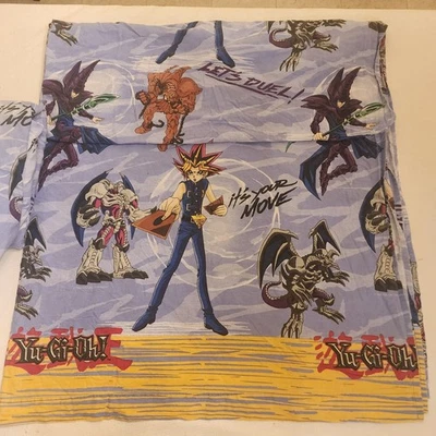 2 Piece 1996 Yu-Gi-Oh Twin Size Bed Sheet Set Flat & Fitted Anime Kids Teens - Image 1 of 4