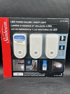 Sunbeam weiß LED Stromausfall Nachtlicht 3er Pack 689456 NEU VERSIEGELT - Bild 1 von 3