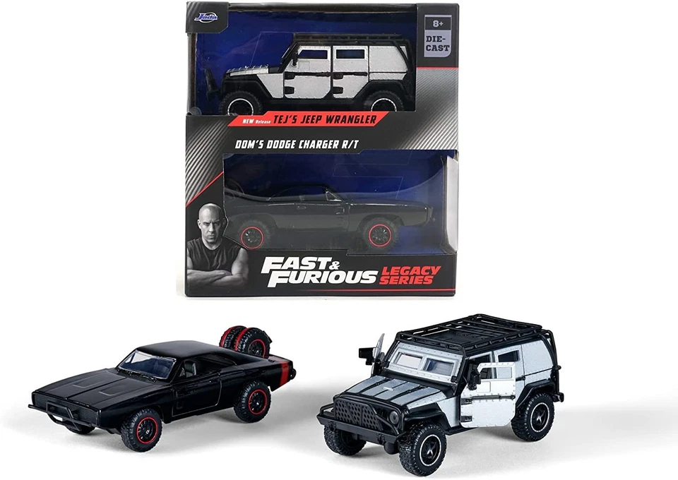 FAST FURIOUS 2 Modelli Auto JEEP WRANGLER DODGE CHARGER 1/32 JADA Toys - Immagine 1 di 4