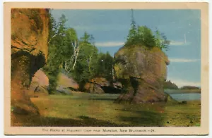 Prelinen Postcard - Moncton, New Brunswick, Canada - Rocks at Hopewell Cape - Picture 1 of 2