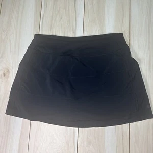 CRZ YOGA NWT High Waist Tennis Skirt /Skort 14'' Pockets Size Large 12 Black - Picture 1 of 13