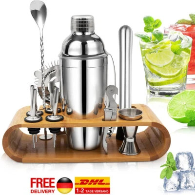 Cocktail Shaker Set Edelstahl Cocktailmaker Cocktailmixset Barmixer-Set 12teilig - Bild 1 von 4