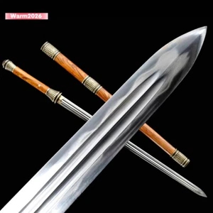T10 Steel Very Sharp Clay Tempered Chinese Sword Rosewood Sheath Saber Y1552 - Picture 1 of 8