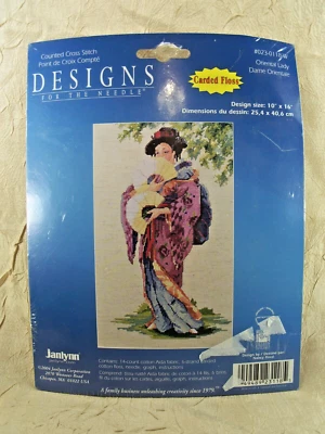 Janlynn Oriental Lady 2004 Nancy Rossi Contado Punto de Cruz KIT Sellado 10"x16" Foto 1 de 4