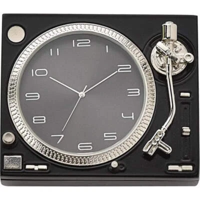 Wm.Widdop Miniature Clock Record Player Black - Image 1 of 2