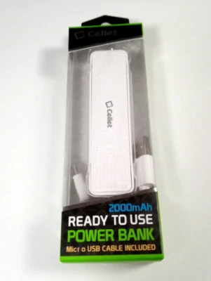 Cellet 2000mAh Ready To Use Power Bank w/Micro USB Included,See Pics For Details - Image 1 of 4