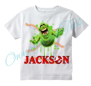 GHOSTBUSTERS SLIMER  Custom t-shirt Personalize Birthday gift Add NAME  - Picture 1 of 2