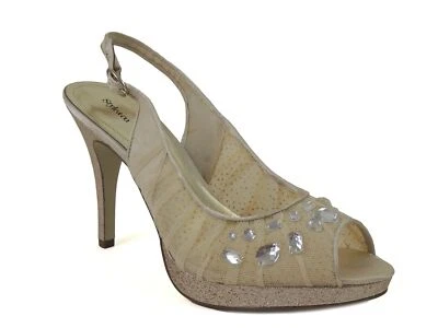 Style&co. Zapatos de salón ideales para mujer Peep-Toe champán talla 11 M Foto 1 de 4