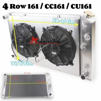 Cubierta de ventilador de radiador 4 filas 161 para 68-77 El Camino 70-77 Monte Carlo 73-77 Malibu Foto 1 de 4