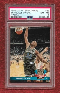 1992 UPPER DECK ITALIAN #69 SHAQUILLE O'NEAL PSA 8 NM-MINT ROOKIE STANDOUT MAGIC - Picture 1 of 1