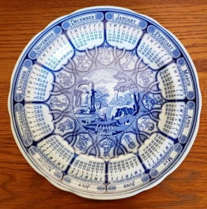 Vintage 1996's Spode Blue Room Calendar Plate Blue Italian Made in England - Bild 1 von 2