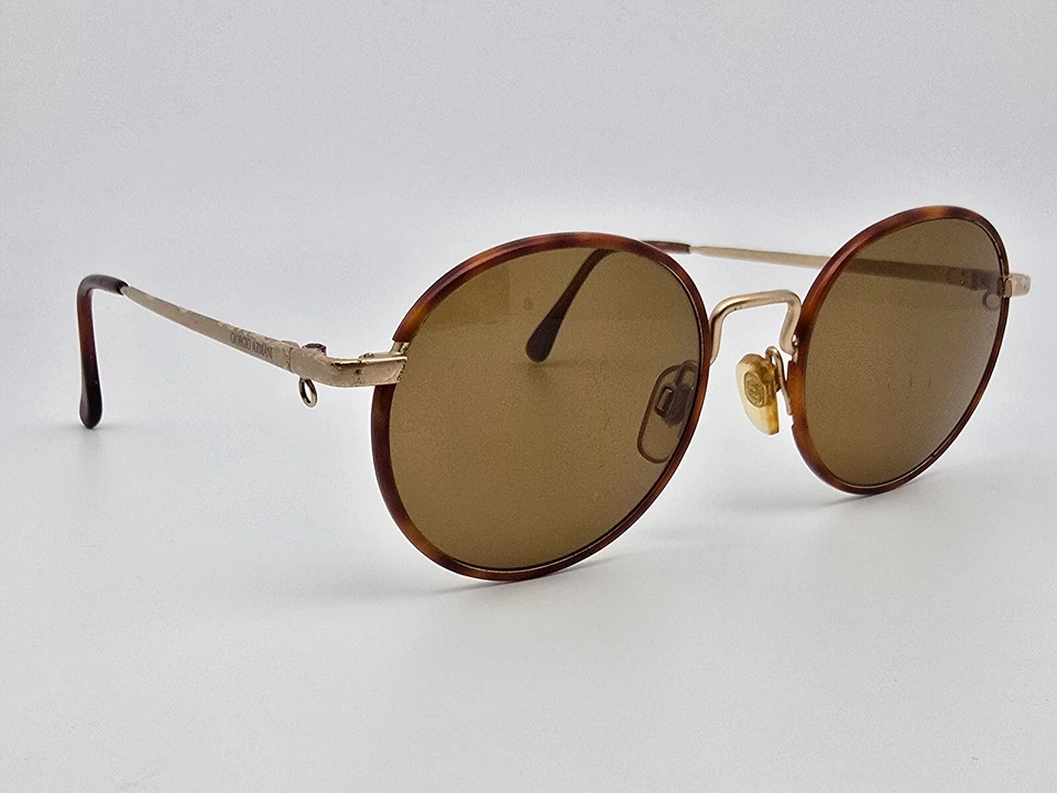 Gafas de sol Giorgio Armani 621 con marco de tortuga dorado mate lentes de vidrio mineral marrón Foto 1 de 4