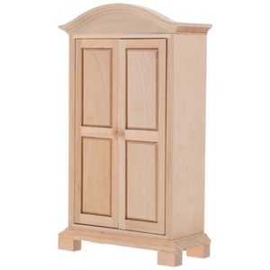 Dollhouse Furniture Decoration Wooden Closet Model Tiny House Mini Wardrobe - Picture 1 of 12