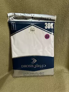 Drosh Mens White Long Thobe Pants 30K New in Package Arab Traditional Daffah - Picture 1 of 6