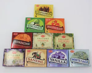 Top / Best Seller Assorted Incense Cones, Bulk Lot Packs, 100 Cones Total HEM - Picture 1 of 9