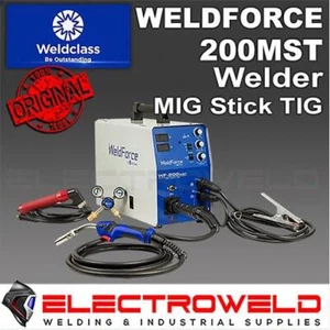 Soldador WELDCLASS Weldforce 200MST Mig Stick Tig + Antorcha, 13 kg 200 MST WF-06129  - Imagen 1 de 12