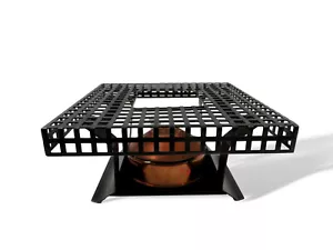 Vintage 60s Perforated Sheet Rechaud Warmer con quemador de cobre - Imagen 1 de 7