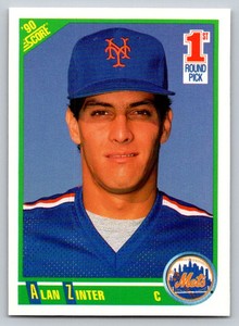 1990  Score #671 Alan Zinter Rookie Card New York Mets
