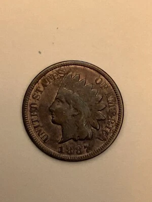 🔥 1887 Indian Head Cent Penny. XF. Nice! - Image 1 of 4