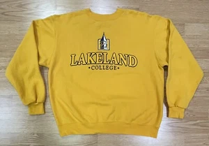 Vintage Lakeland College Muskies CHAMPION Spruch bestickt Sweatshirt Gr. Large - Bild 1 von 6