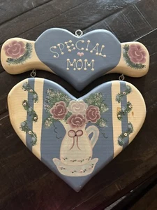 Heart Mom Home Décor Plaques & Signs Special Mom Hand Painted English Roses - Picture 1 of 5
