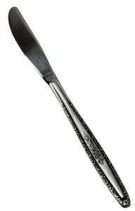 Coltello da Pranzo Interpur ROSE 8 1/2" Acciaio Inox Manico Satinato Accento Nero Corea INR3 - Foto 1 di 7