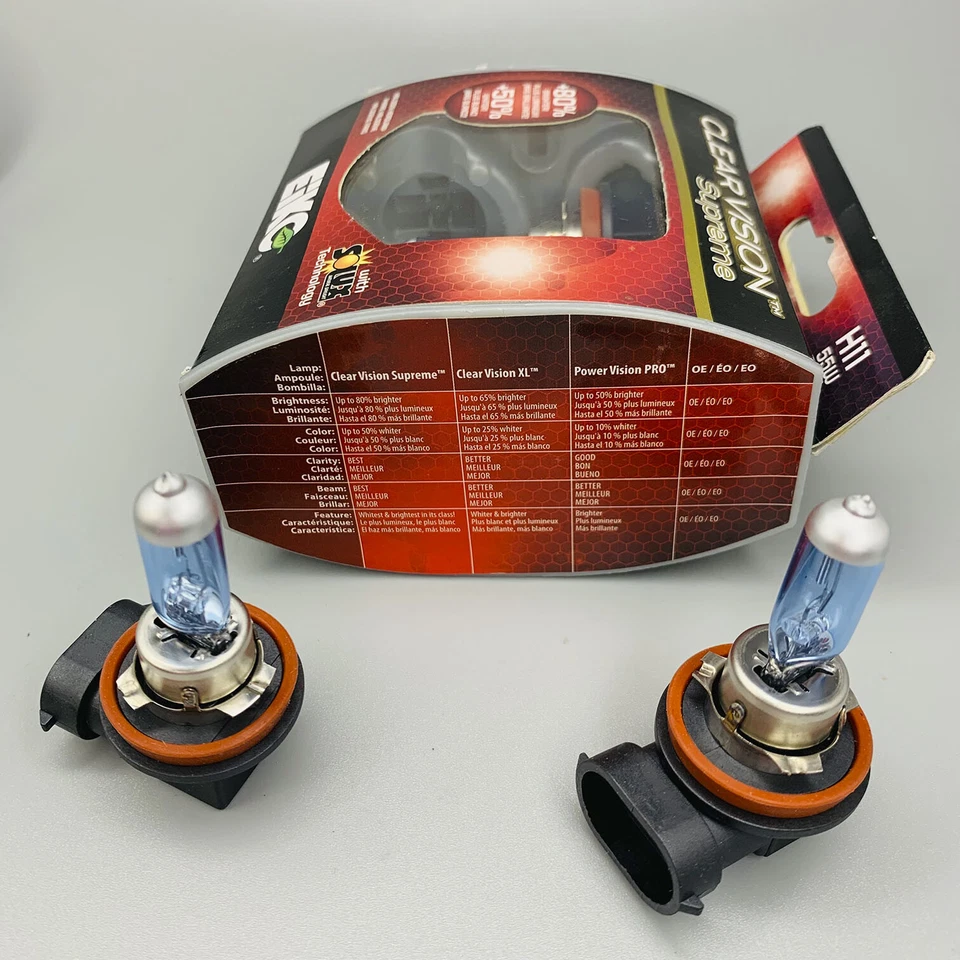 EiKO H11 Clear Vision Supreme Halogen Bulb For Acura Audi BMW Toyota Ram Volvo - Image 1 of 4