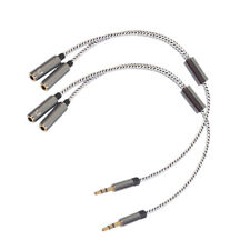  2 Pcs M 3.5mm Male Ports Female Extension Cable Headphone Jack
