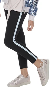 Girl's DISNEY'S D-SIGNED FROZEN 2 Black Glitter Side Stripe Legging Size Med NWT - Picture 1 of 4