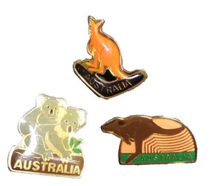 Australia Kangaroo Boomerang Koala Bears tourist Souvenir Lapel Hat Pins - Picture 1 of 5