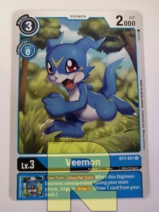 2x Veemon ® BT2-021 C ® Comune ® Digimon Ver. 1.5 ® Inglese - Picture 1 of 1