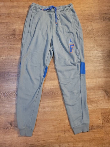 Men's Florida Gators Gray Nike Jordan Joggers Sweatpants Pants sz S Dri-Fit Cover