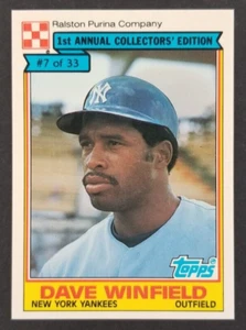 Tarjeta de béisbol Dave Winfield 1984 Topps Purina #7 (nuevo) - Imagen 1 de 2